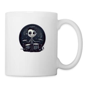 Drummer Schlagzeug smile - Tasse - Weiß - Rechts