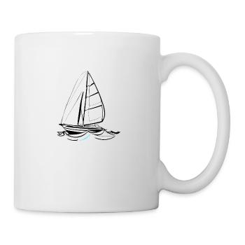 sailing ship sailing sailing sailor sailboat - Mug - white - Right