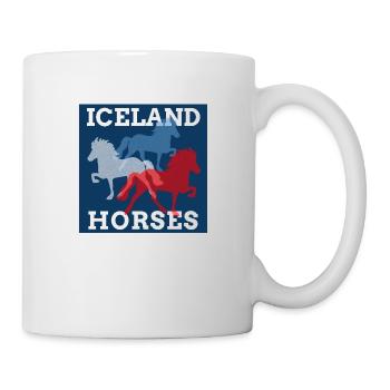 Island Pferd Islandpferd Reiten Tölt - Tasse - Weiß - Rechts