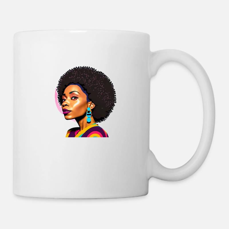 Black woman with afro - Mug - white
