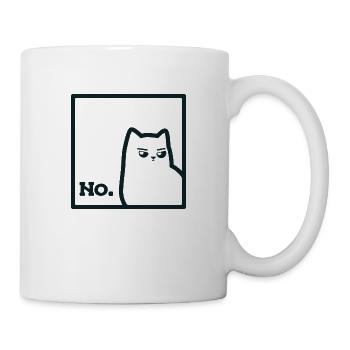 Cat "No." - Mug - white - Right