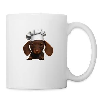 Dog Dachshund Restaurateur Dachshund Puppy Cooking Dogs - Mug - white - Right