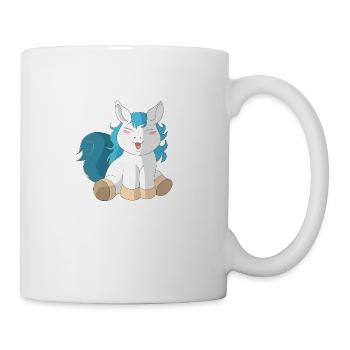 Kleines süßes Pferd / Pony (blau) - Tasse - Weiß - Rechts