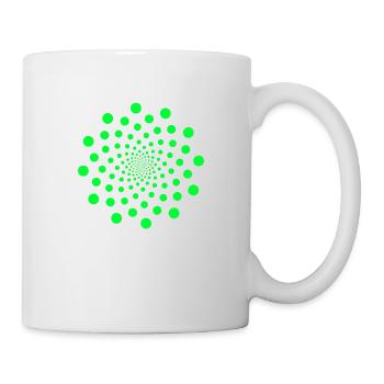 om zeichen chakra punkt spirit unendlich neon grün - Tasse - Weiß - Rechts