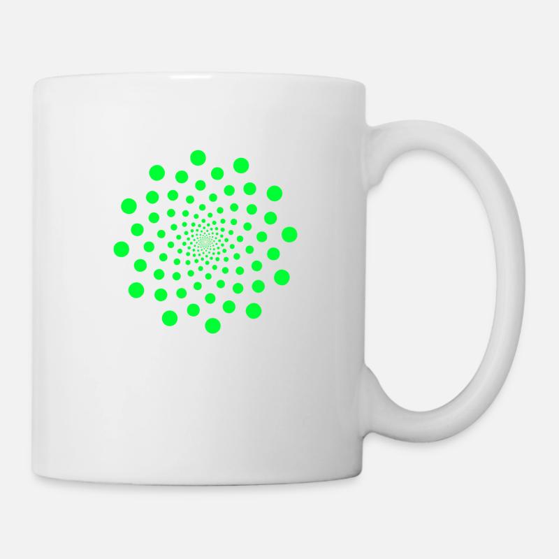 om signe chakra point infini vert néon - Mug blanc - blanc