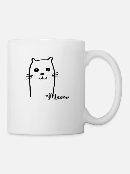 Cat Meow - Tasse - Weiß