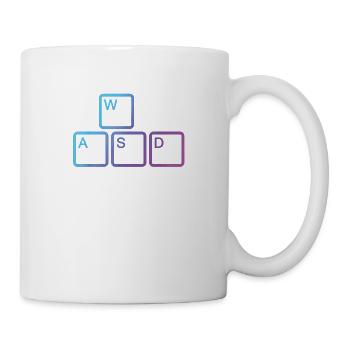 Dinge Die Mich Bewegen Shirt WASD Shirt PC Gamer - Tasse - Weiß - Rechts