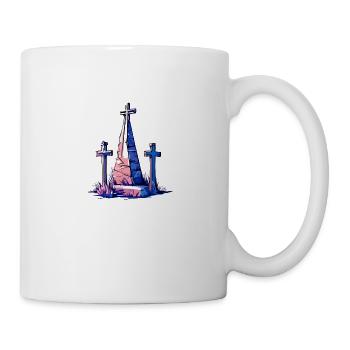 Grab 3 Kreuze - Tasse - Weiß - Rechts