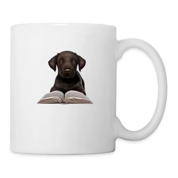 Labradorbesitzer Buch lesen Labrador Retriever - Tasse - Weiß - Rechts