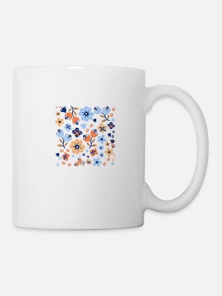 fleurs sauvages-idée cadeau - Mug blanc - blanc