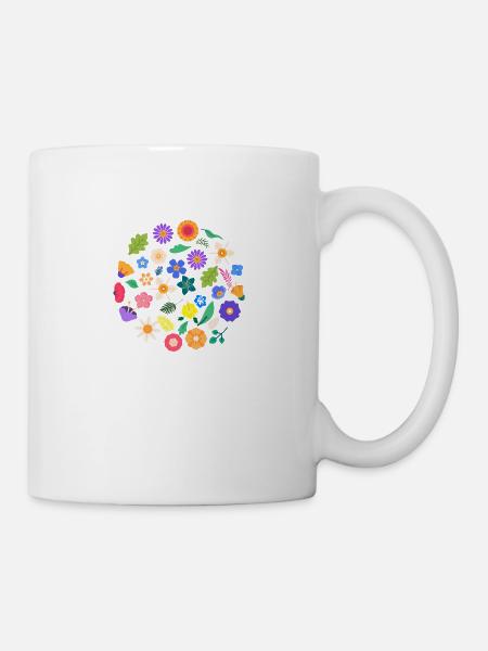 Wildblumen-Geschenkidee - Tasse - Weiß