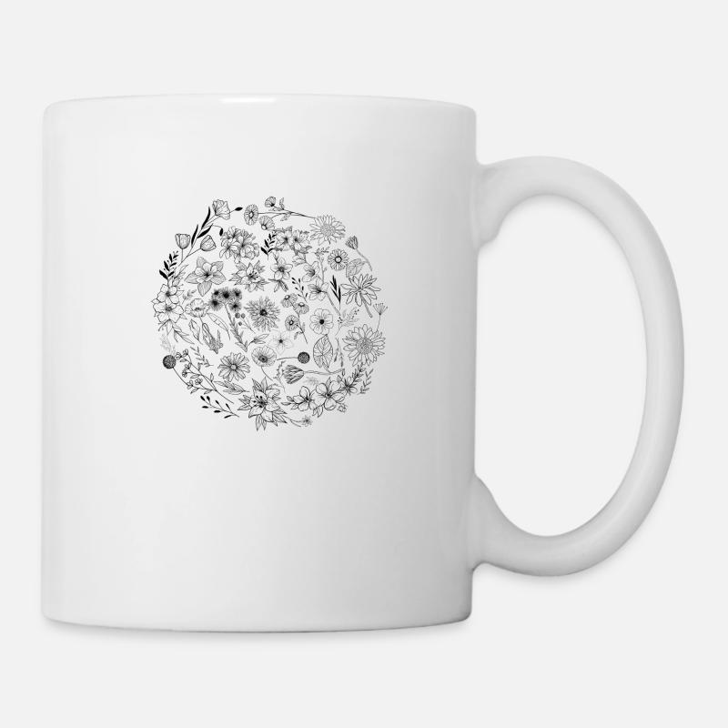 Fleur minimalistes - Mug blanc - blanc