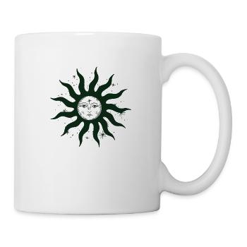 Sun Face Yoga Sun God Black Spirit Zen - Mug - white - Right