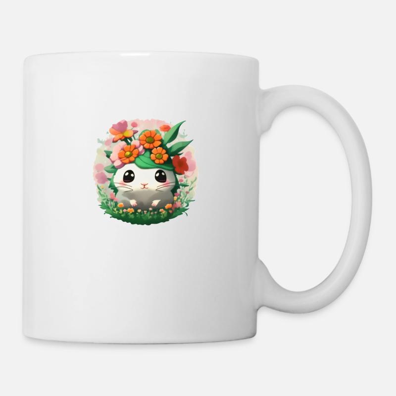 cute animal pastel colors - Mug - white