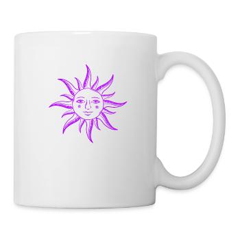 Sun Face Sacred Geometry Yoga Spiritual - Mug - white - Right