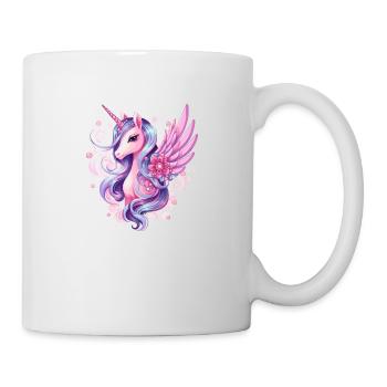 Licorne rose avec des ailes - Mug blanc - blanc - Droite