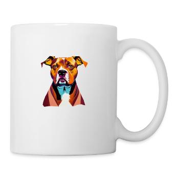 Chien American Staffordshire Terrier - Mug blanc - blanc - Droite