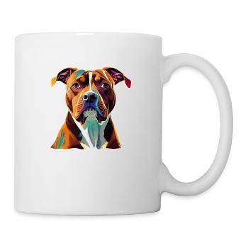 Chien American Staffordshire Terrier - Mug blanc - blanc - Droite