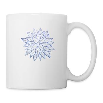 [2] ombre blue/purple multi-layer flower sketch - Mug - white - Right