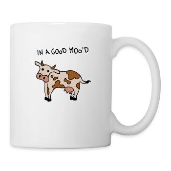 Gute Laune Kuh - Tasse - Weiß - Rechts