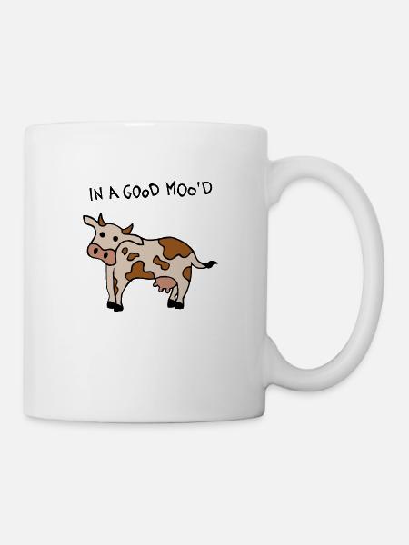 Vache de bonne humeur - Mug blanc - blanc
