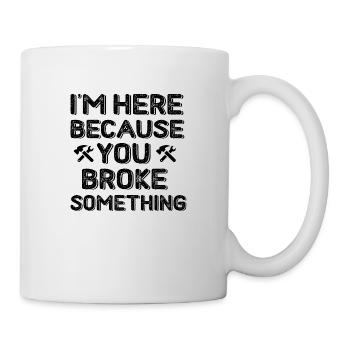 Handwerker Handyman Handwerk Werkzeug Baustelle - Tasse - Weiß - Rechts