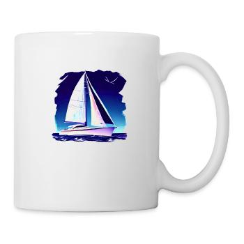 voilier voilier voilier voilier voilier voilier - Mug blanc - blanc - Droite