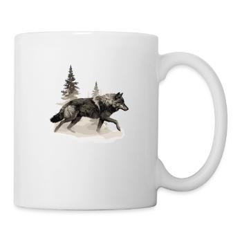 Wolf Scratch Marks Claws Wild Forest Animal - Mug - white - Right
