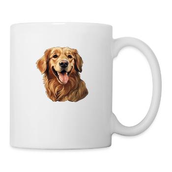 Friendly Golden Retriever Dog - Mug - white - Right