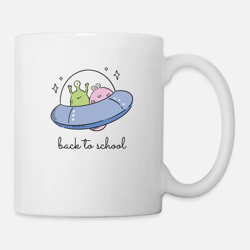 T-shirt de l’école spatiale, cadeaux de rentrée scolaire - Mug blanc - blanc