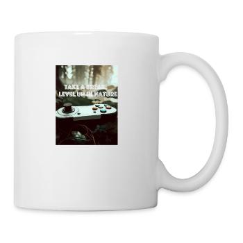 Take a Break, Level Up in Nature Retro Gaming 2 - Tasse - Weiß - Rechts
