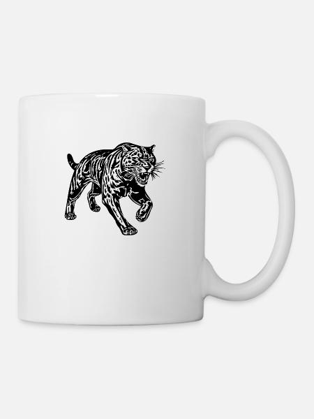 Panther Raubtier Dschungel Wildkatze - Tasse - Weiß