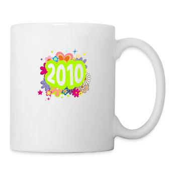 Year 2010 Anniversary Floral Groovy - Mug - white - Right