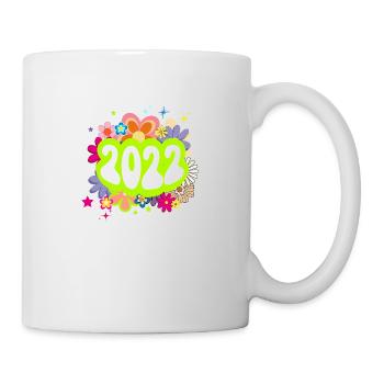 Year 2022 Anniversary Floral Groovy - Mug - white - Right