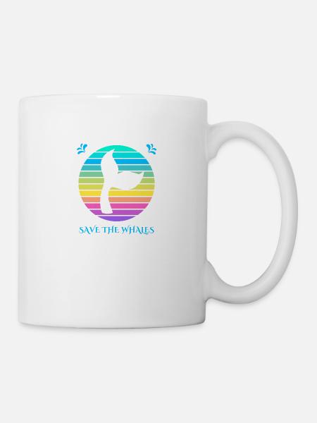 Rettet die Wale - Tasse - Weiß