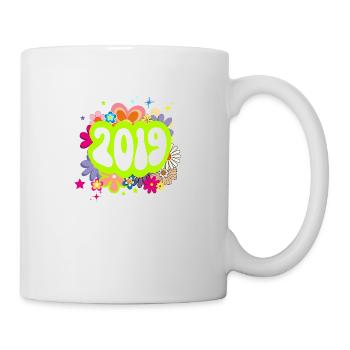Year 2019 anniversary Floral Groovy - Mug - white - Right