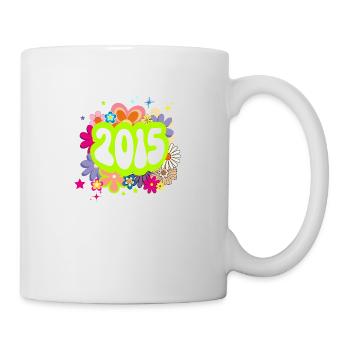 Year 2015 anniversary Groovy floral - Mug - white - Right