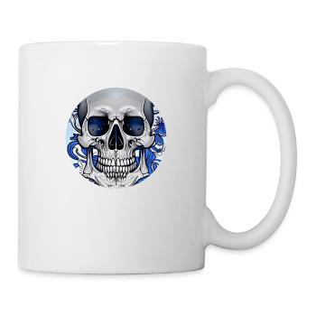 Grey Skull - Ornament - Mug - white - Right