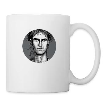 S/W Abstract Men Portrait - Tasse - Weiß - Rechts
