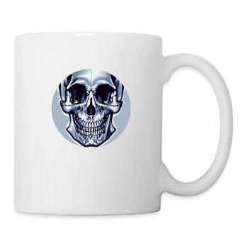 Grey Skull - Abstract - Mug - white - Right