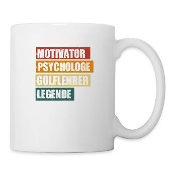 Lustige Golflehrer Golf Sprüche zum Geburtstag - Tasse - Weiß - Rechts