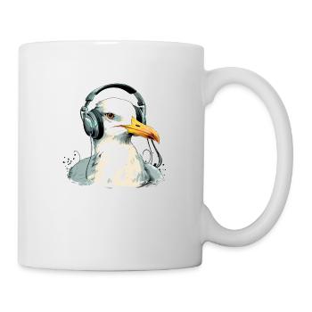 Limi, die audiophile Möwe - Tasse - Weiß - Rechts