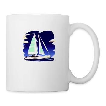 Segelschiff Segeln Segelboot Segler Segelsport - Tasse - Weiß - Rechts