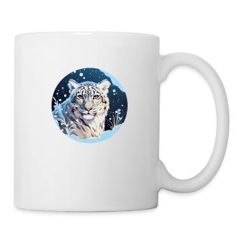 Schneeleopard - Tasse - Weiß - Rechts