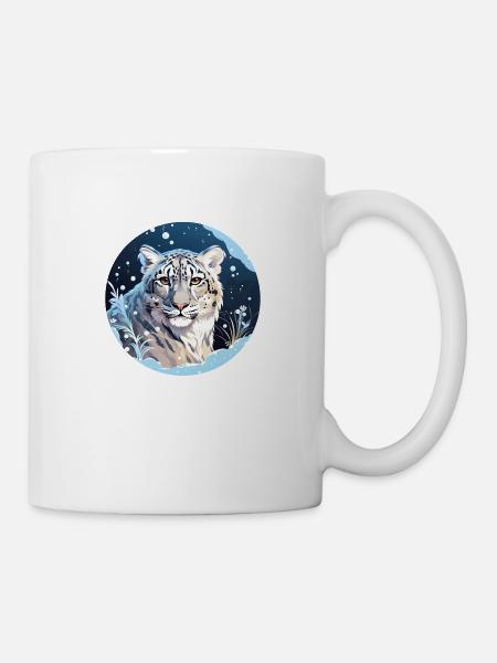 Schneeleopard - Tasse - Weiß