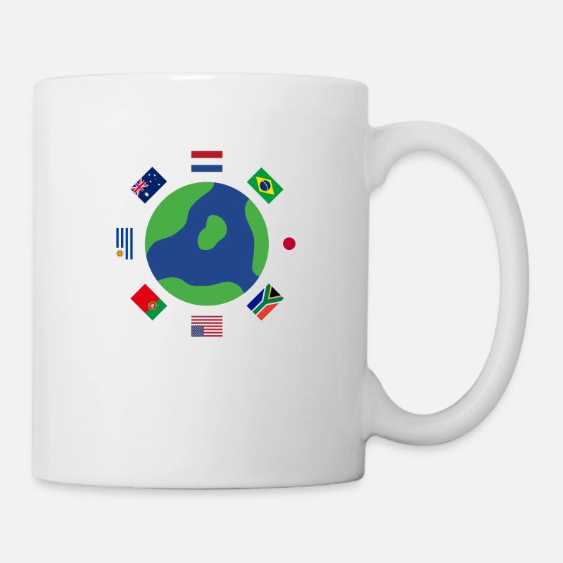 Überall auf der Welt - Tasse - Weiß