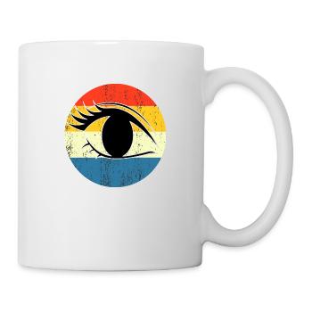 Retro Vintage eye Sunset Design - Mug - white - Right