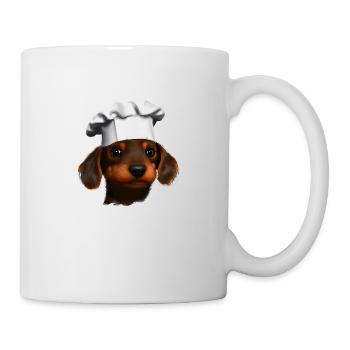 Dachshund, Dachshund puppy, Cooking, Restaurateur, Dog, Dogs - Mug - white - Right