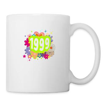 Année 1999 anniversaire Groovy floral - Mug blanc - blanc - Droite
