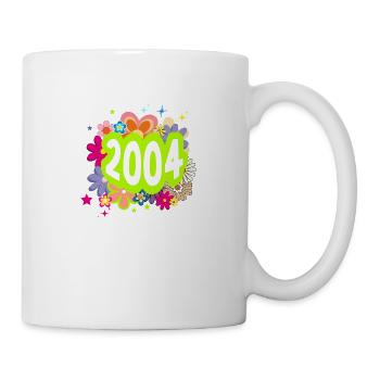 Year 2004 anniversary Groovy floral - Mug - white - Right